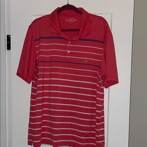 Vineyard Vines Pink Striped Polo Shirt
